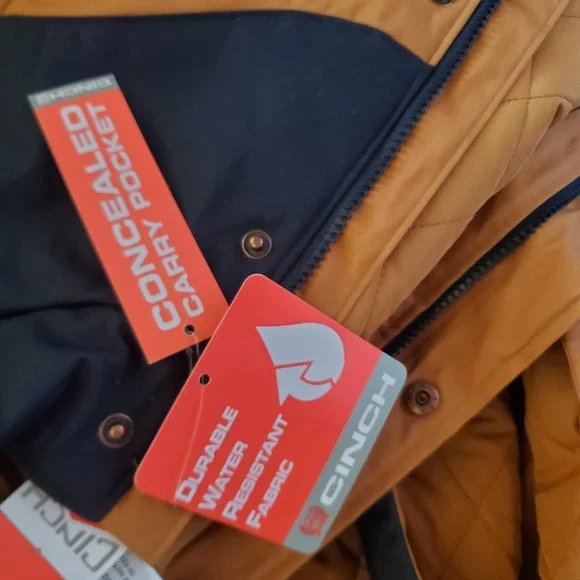 Cinch, ladies women's vest, work wear, size XL, brown canvas, concealed carry - Picture 6 of 11